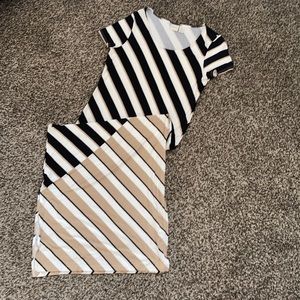 Chico's Zenergy Striped Maxi Dress Size 0